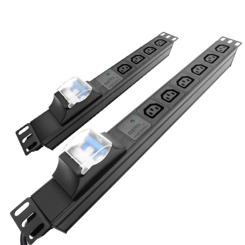 

PDU SPD Power Strip Distribution 3/4/5/6/7/8/9 Unit Network Cabinet 4000W/8000W Aluminium alloy Independent switch C13 SOCKET