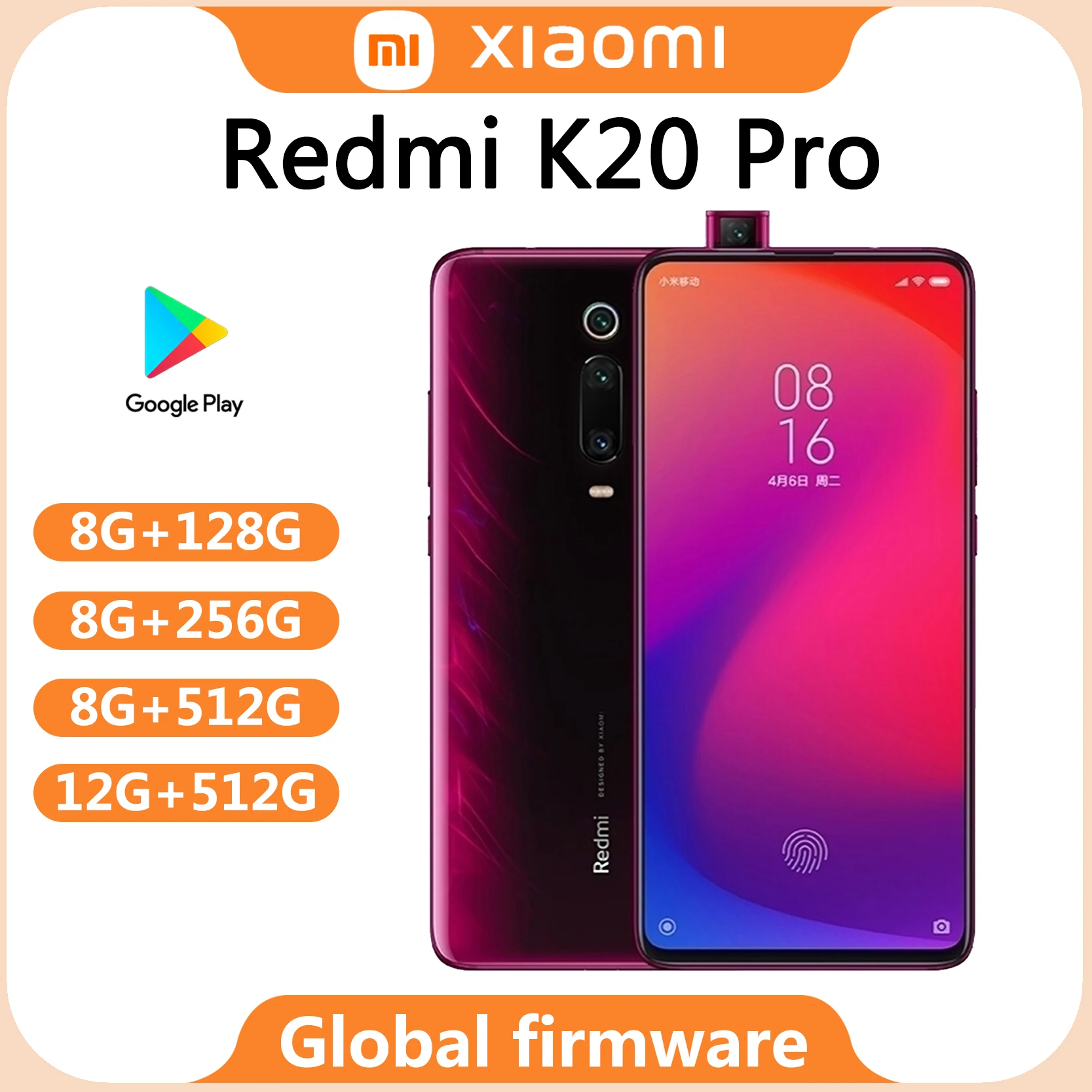 Xiaomi Redmi K20 pro/9T pro celular Global version smartphone Qualcomm Snapdragon 855 6.39inchs 48MP 20MP 2340x1080 Android