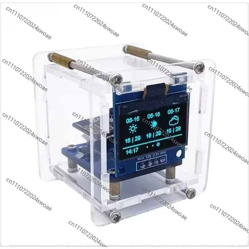 ESP8266 Mini Weather Clock Kit Temperature and Humidity Wifi Network Electronic Digital Clock Diy Spare Parts