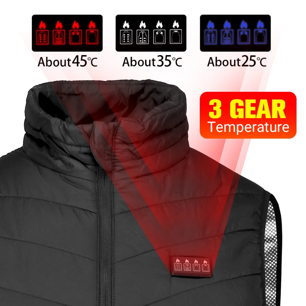 21 aree gilet riscaldato caccia sci giacca riscaldata uomo ciclismo giacca antigelo giacca riscaldata invernale alimentata tramite USB imbottita