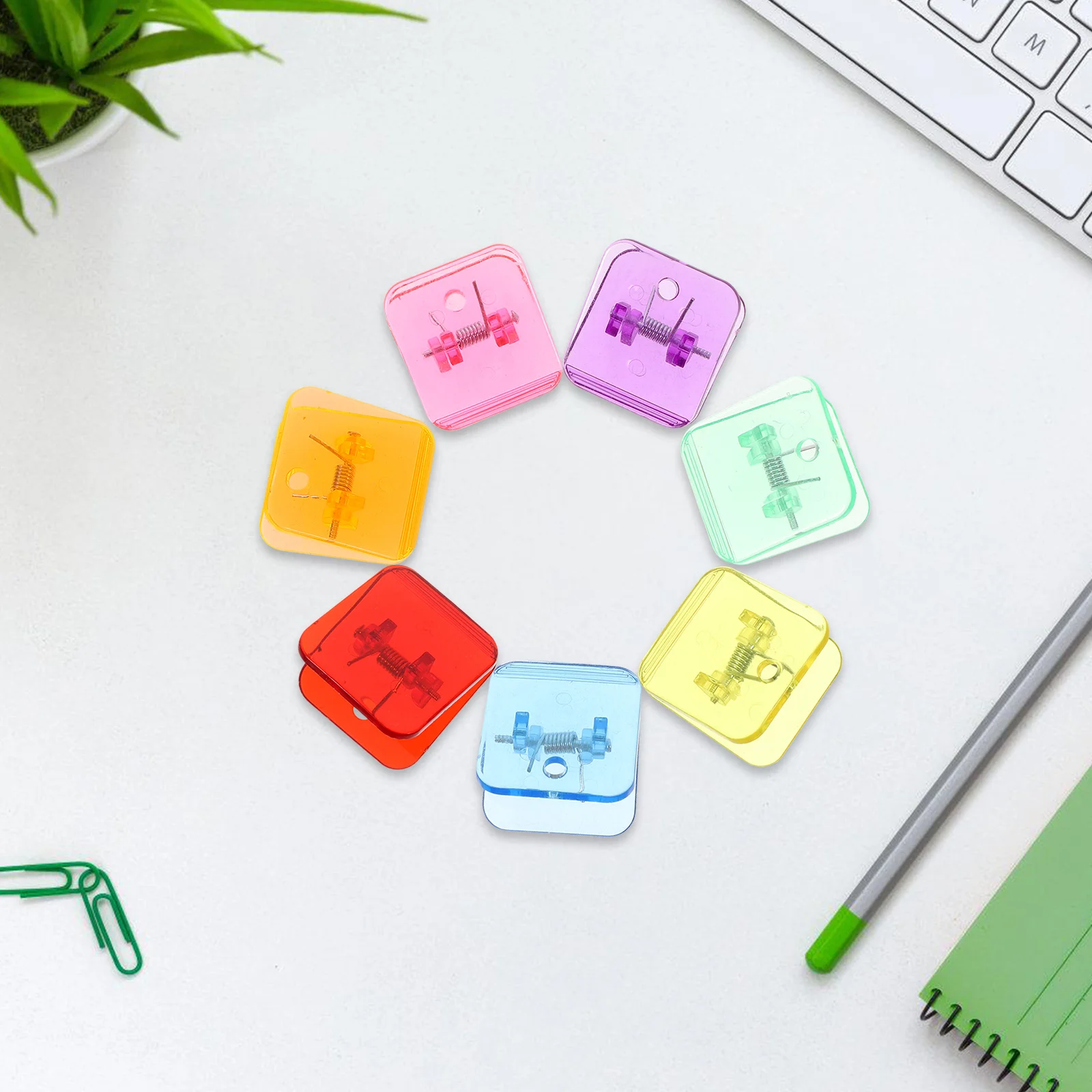 Clip Transparent Folder Binders Adorable Plastic Multifunction Office Clamp Adhesive