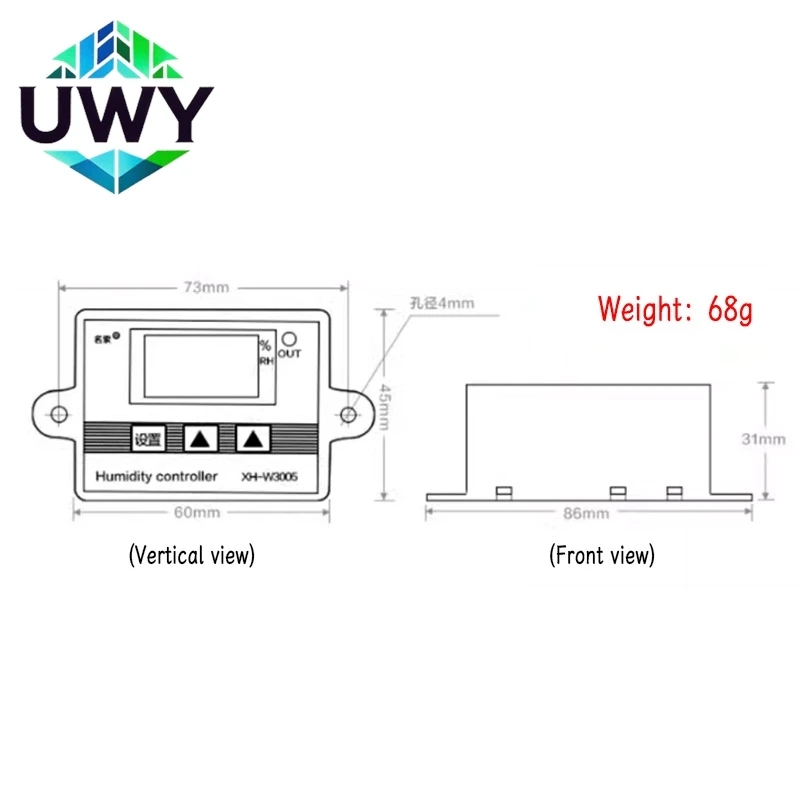 XH-W3005 12V 24V 220V  Digital Humidity Controller  Humidistat Hygrometer Humidity Control Switch Regulator + Humidity Sensor