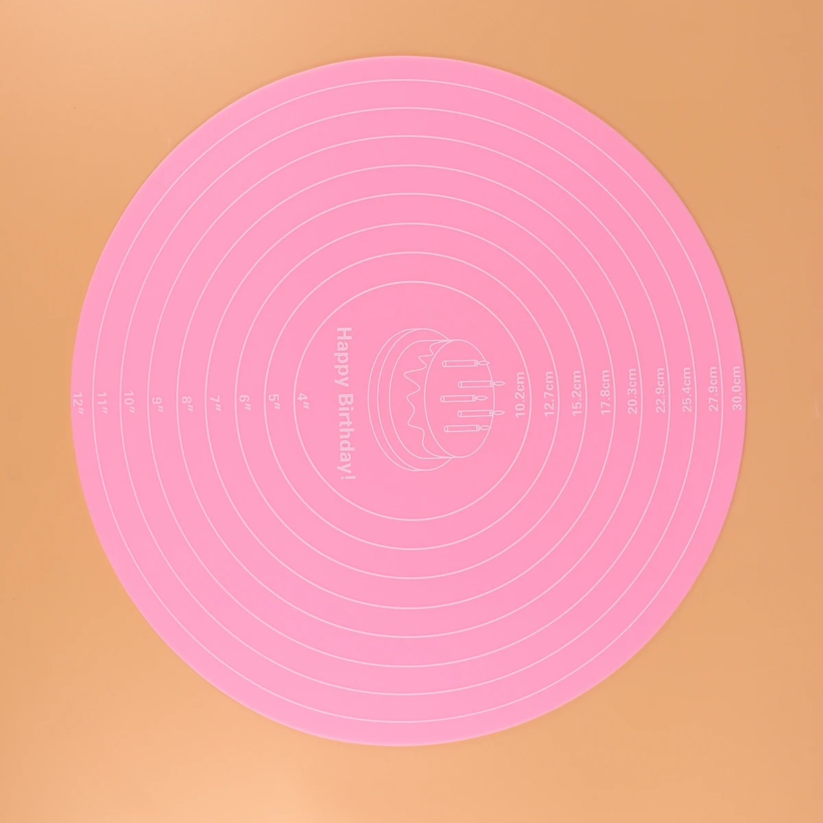 

1pc 12 Inch Round Silicone Cake Board Mat Scaled Baking Accessory Non-Slip For Cake Decorating Turntable Wedding Table