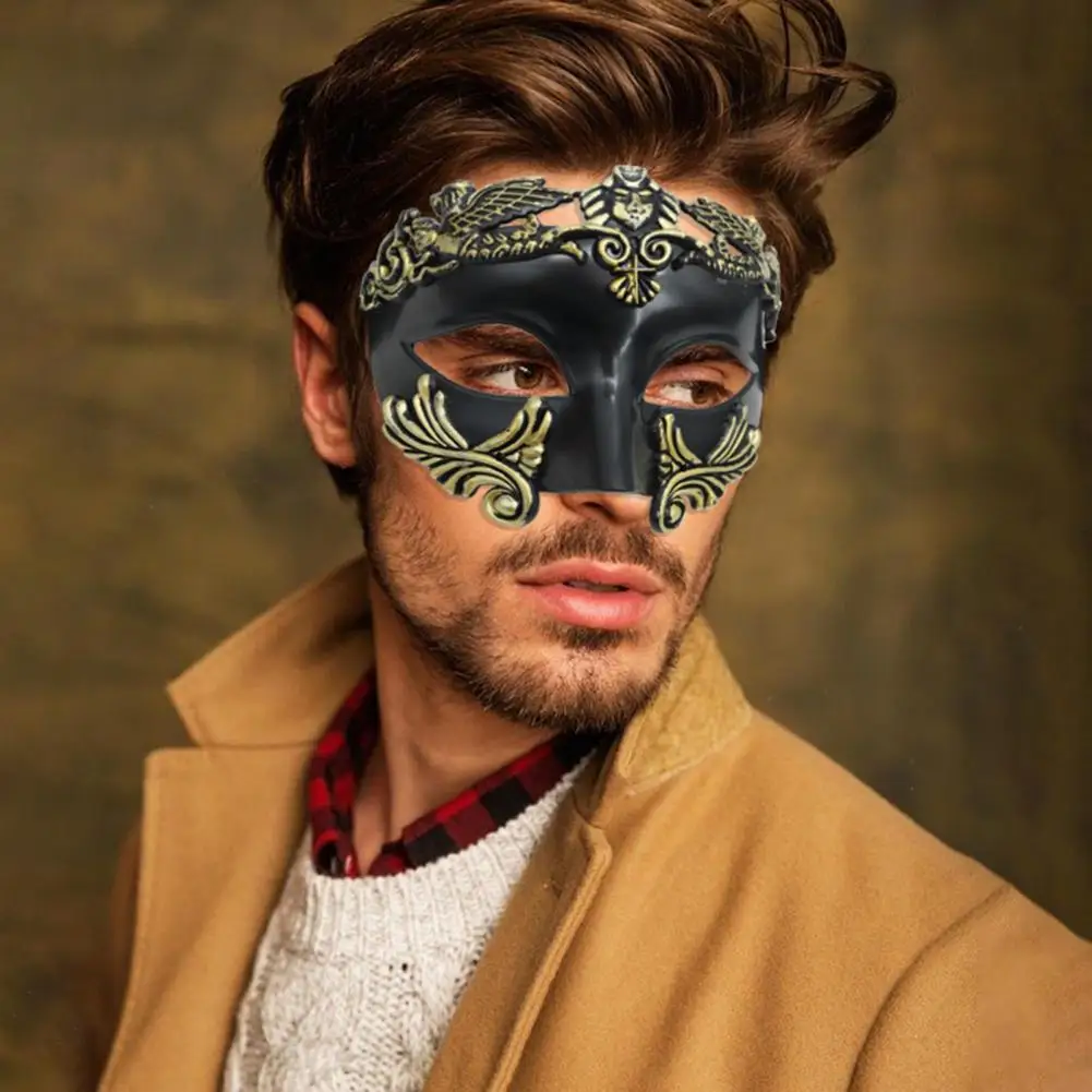 Halloween Masquerade Eyewear Retro Men Cosplay Mask Props Plastic Venice Ancient Greece Costume Party Men Half Mask Cover