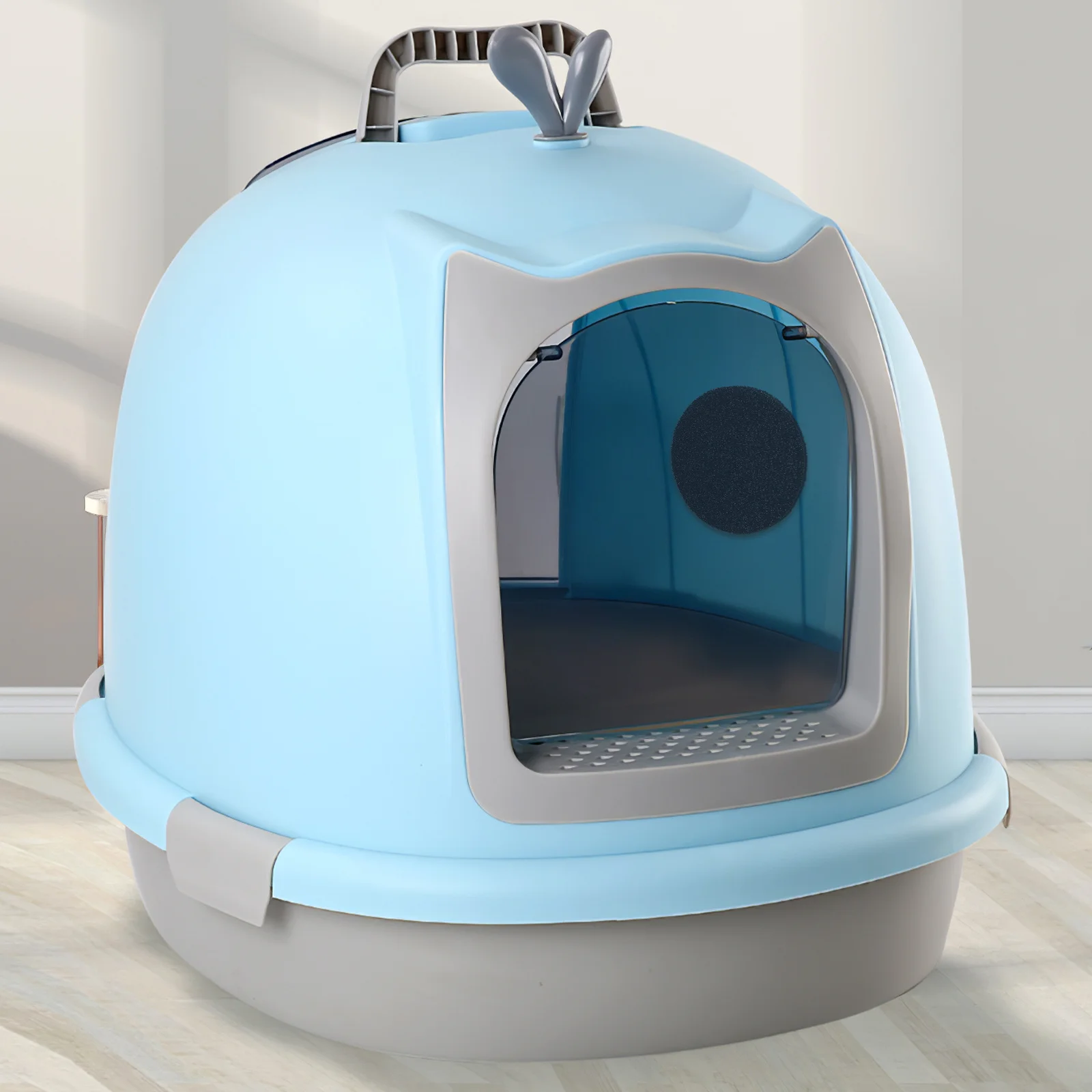 5Pcs Deodorizer Carbon Filters Trimmed Round Charcoal Pads for Cat Litter Boxes Replacement Odor Control for Dome and Various