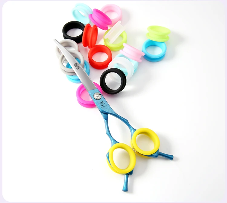 Fenice Pet Scissors Silicone Finger Rings Imported Soft Finger Non Slip Ring Beautician Finger Set Ultra Soft and Comfortable