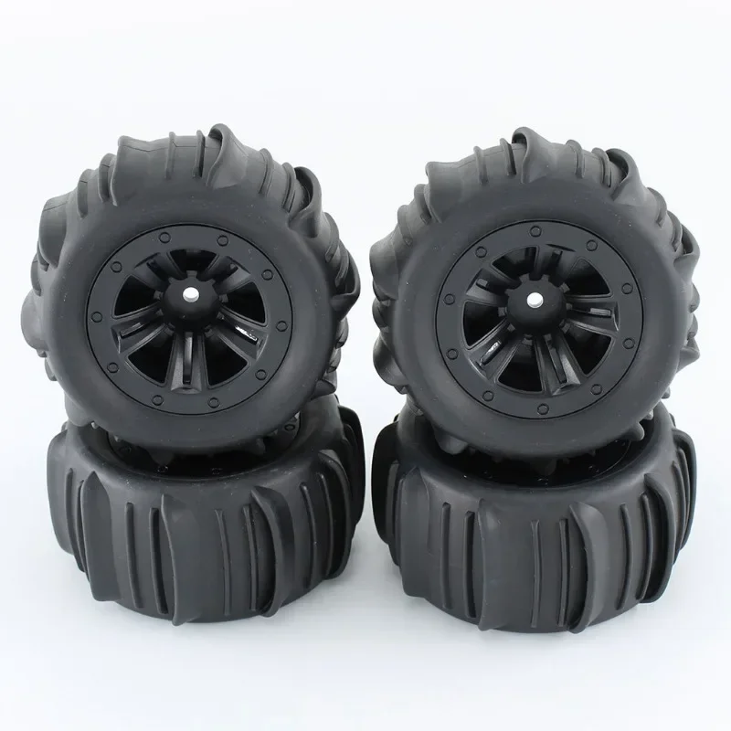 Roues de pneus hexagonaux en caoutchouc, 85mm 12mm, 4 pièces, pour SCY 16101 16102 16103 Pro MJX Hyper Go 14210 16210 1/14 1/16 1/18 RC Monster Truck U
