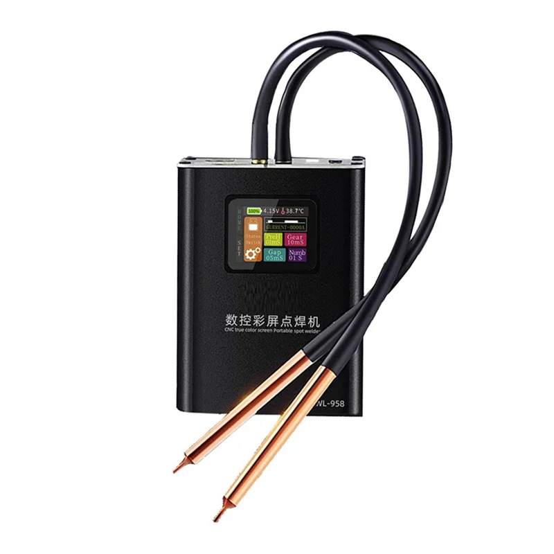 

AT19-New WL-958 Portable CNC Spot Welder Color Screen 2.1A Fast Charge For Phones Battery Pack Welding USB 5V/2.4A Output