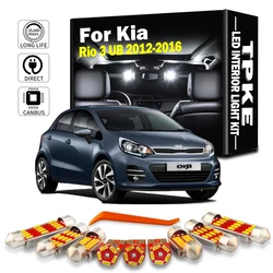 TPKE 12Pcs LED Interior Map Dome Trunk Light License Plate Bulb Kit For Kia Rio 3 MK3 UB 2012 2013 2014 2015 2016 Sun Visor Lamp