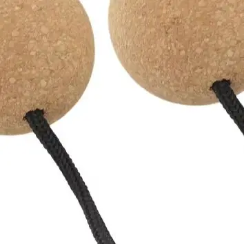 2x Floating Cork Ball Key Ring Sailing Boat Float Buoyant Rope Ultraweight Wooden Keychain Keyring -Kayak Accessory
