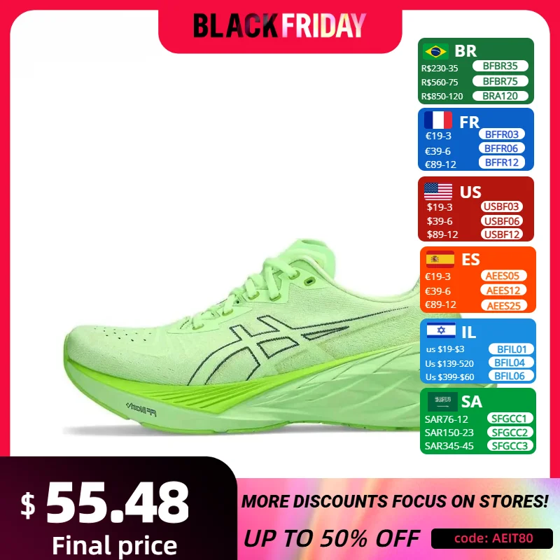 Asics Novablast 4 Men and Women Running Shoes Breathable Low-cut Sneakers