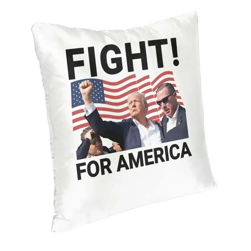 Custom Trump 2024 Pillow Case 40x40cm Living Room Decoration Cute America USA Flag Chair Cushion Square Pillowcase