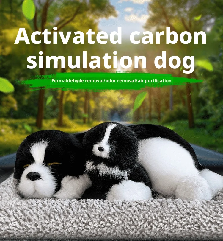 Car ornaments, activated carbon simulated dog bamboo charcoal bags for odor removal and formaldehyde removal creative decoration