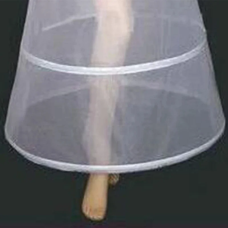 Jupon à une couche élastique pour femme, 2 cerceaux, ligne A, longueur de rinçage, jupon antidérapant, taille de compromis, robe de mariée, sous-jupe crinoline