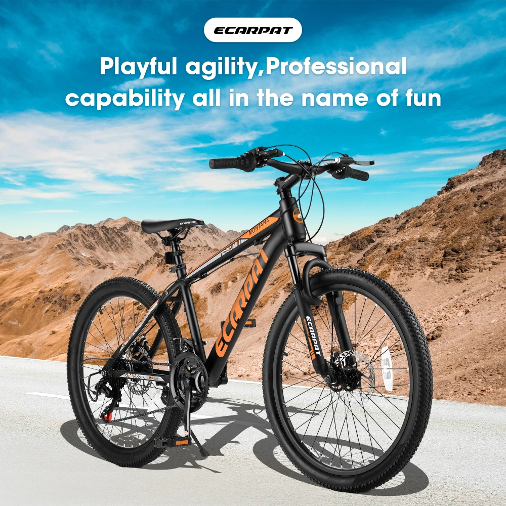 Rycheer Elecony 24 inch Mountain Bike Bicycle for Adults Aluminium Frame Bike Shimano 21-Speed with Disc Brake