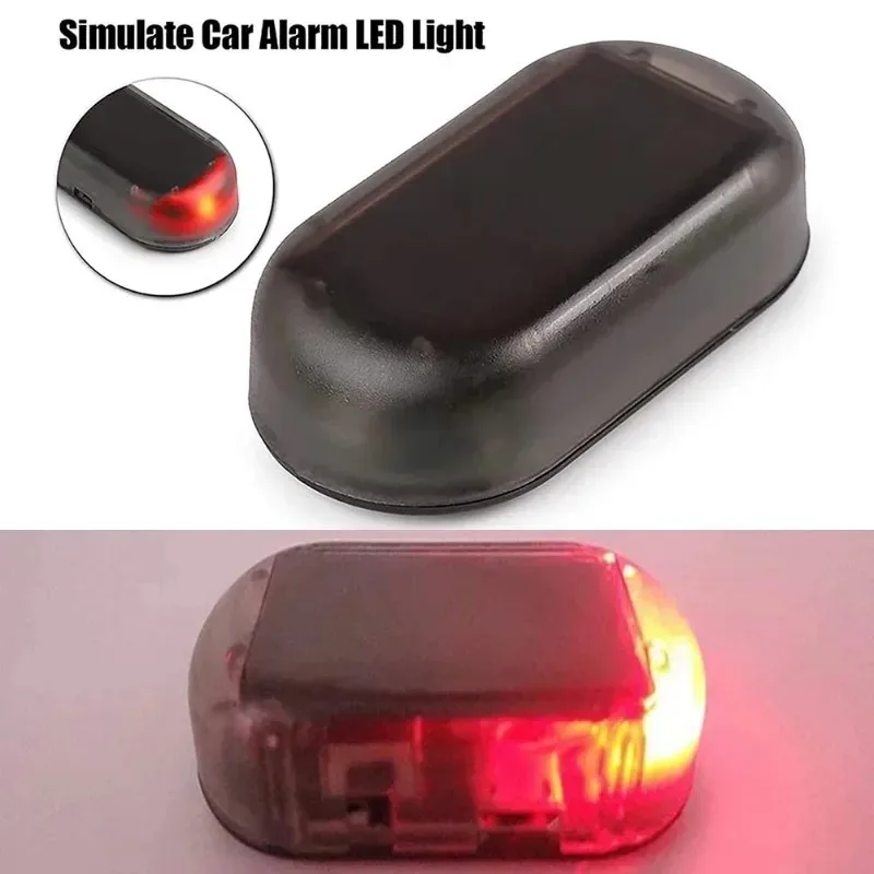 Solar Powered Car Fake Security Light Blue/Red Light Simulated Dummy Alarm LED Fake Security Light Wireless Strobe Signal Alarm image 5
