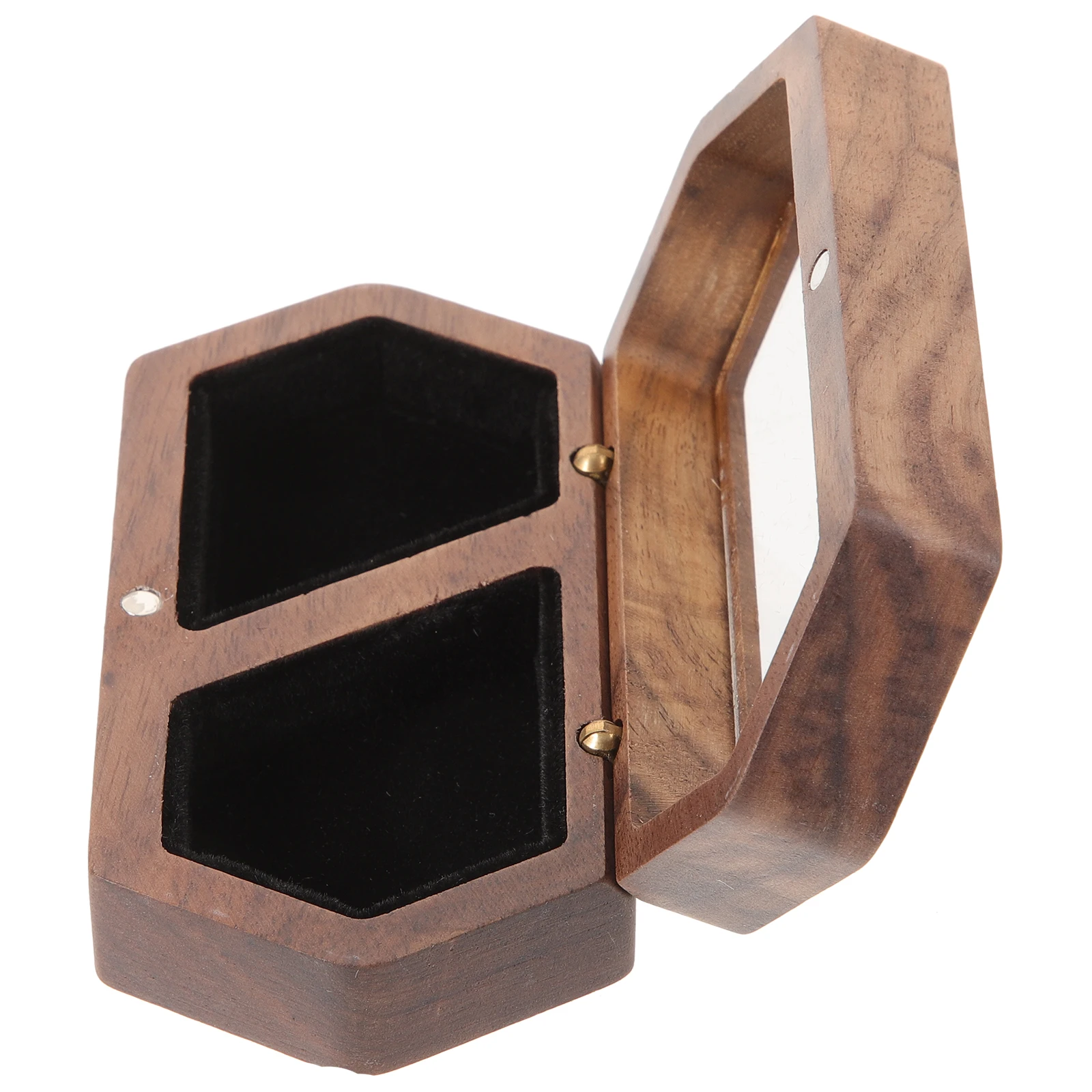 

Sturdy Wooden Box Large Capacity Jewelry Storage Case For Wedding Engagement Proposal Ring Holder Bridal Shower Gift Ring Boxes