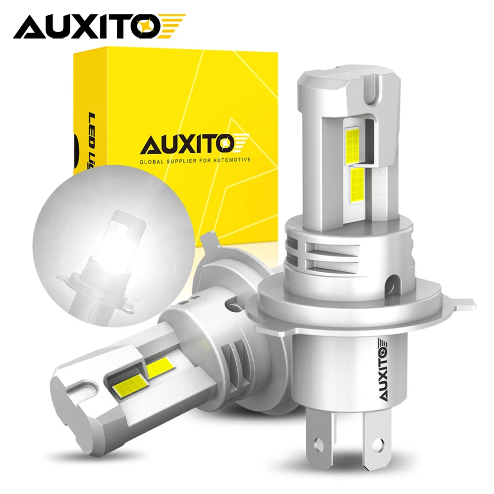 AUXITO 2Pcs Canbus H4 9003 LED Headlight Bulb Fanless High & Low Beam for BMW Ford Focus Benz W203 Toyota Yaris Prius Audi Honda