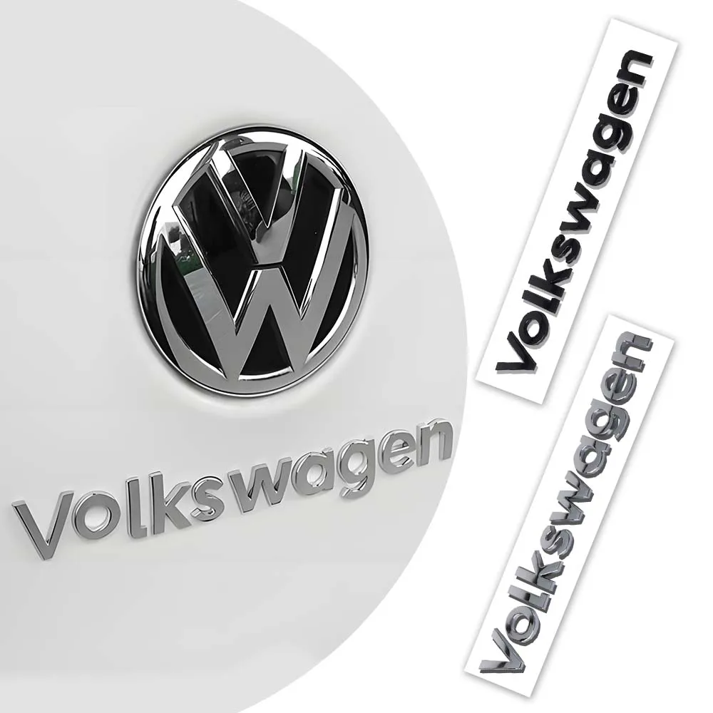 New Car Styling 3D Volkswagen Metal Chrome Zinc Alloy Emblem Car Body Badge Sticker Auto Accessory For Volkswagen VW Tiguan