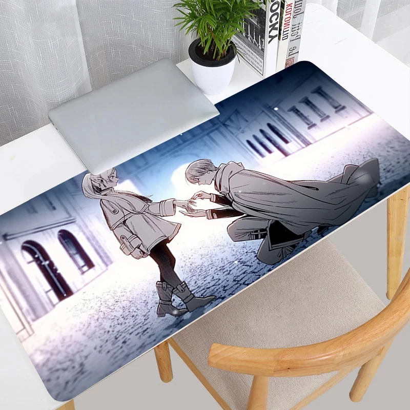 Hot Mouse Pads Large Extended Non Slip Gamer Desk Mat anime F-frieren Beyond Journey End kawaii