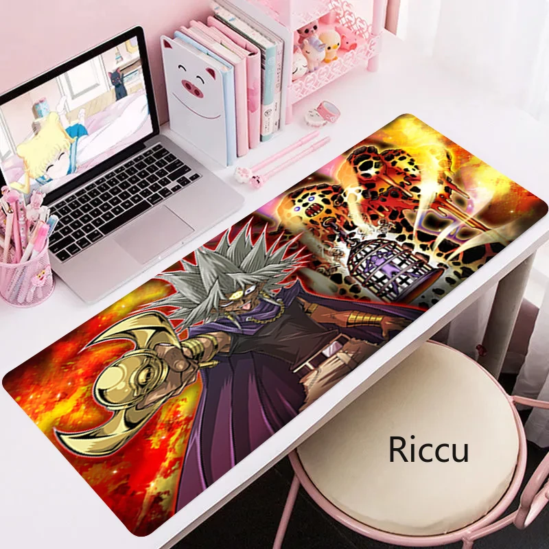 XL New YuGiOh Lock Edge Playmat The Virtuous TCG CCG Board Game Trading Card Game Mat 80x30CM Mouse Pad Rubber Non-Slip Desk Mat