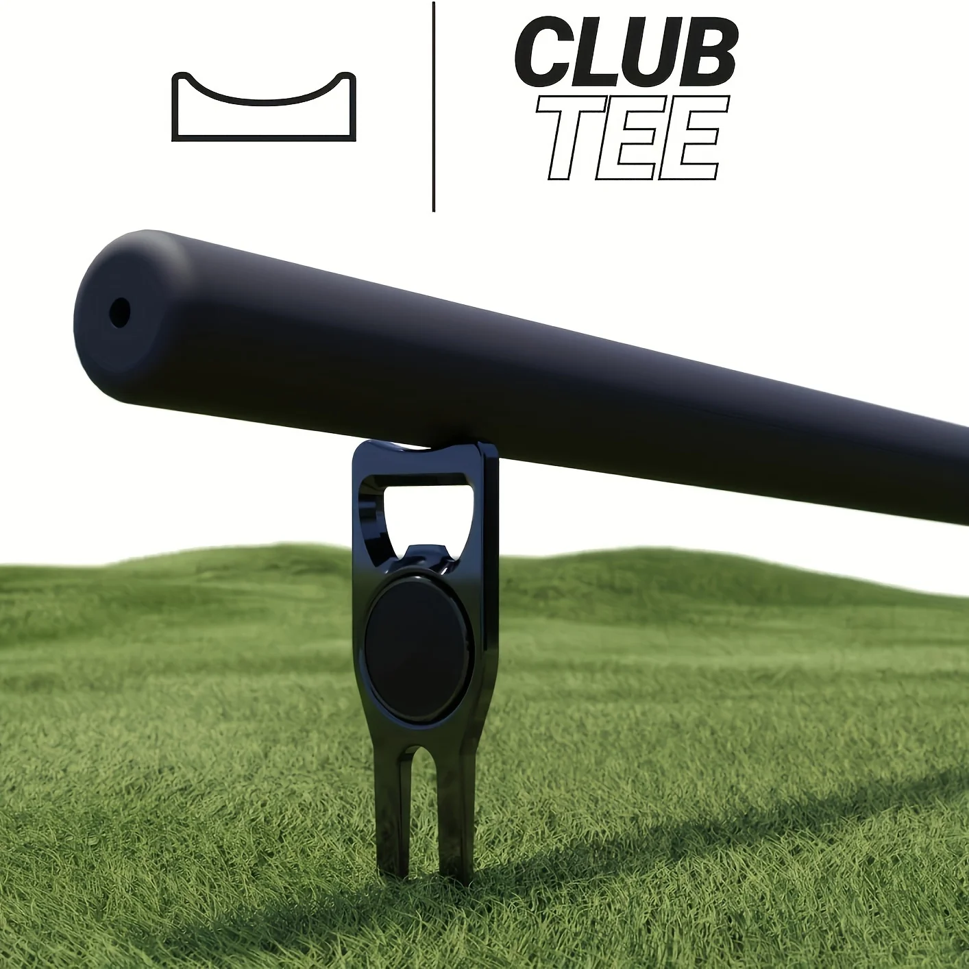 أداة إصلاح جولف ديفوت، زر منبثق قابل للطي، شفرة مفاتيح من الفولاذ المقاوم للصدأ وعلامة كرة جولف قابلة للفصل #4