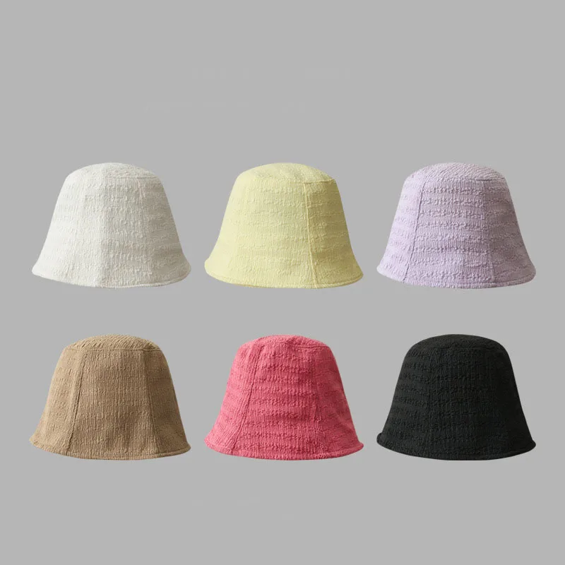 

Women Bucket Hat Solid Color Thin Panama Fisherman Hats for Lady Foldable Wide Brim Sun Visor Hat Summer Casual Fisherman Caps