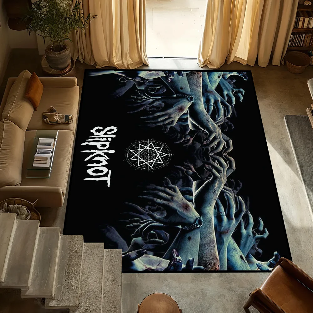 

small Bedside Band Kitchen Bath Living Home S-Slipknot House Bedroom Floor Mat Doormat Large Carpet Rug Decoration