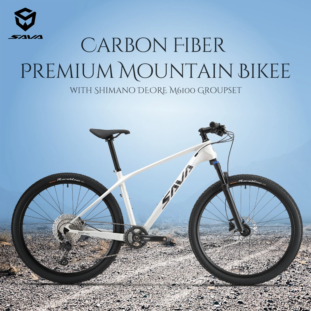 

SAVA DECK 6.1 Carbon Fiber Mountain Bike 12-Speed 27.5/29 inch Adult Mountain Bike with SHIMAN0 M6100 MTB