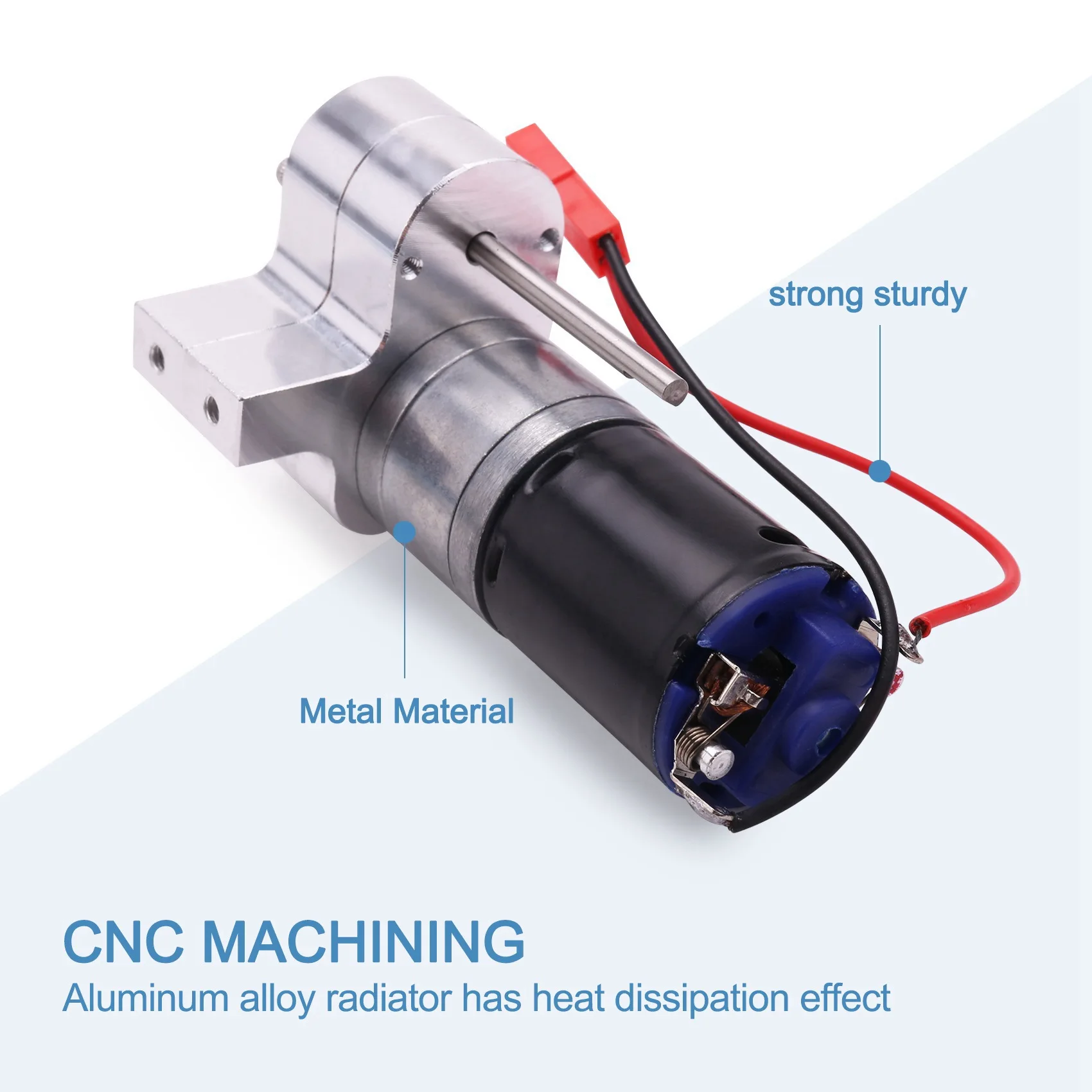 

A04F-2X Металлическая коробка передач 370, двигатель с приводным валом, обновленные аксессуары для WPL C14 C24 B24 MN D90, радиоуправляемый автомобиль, серебристый