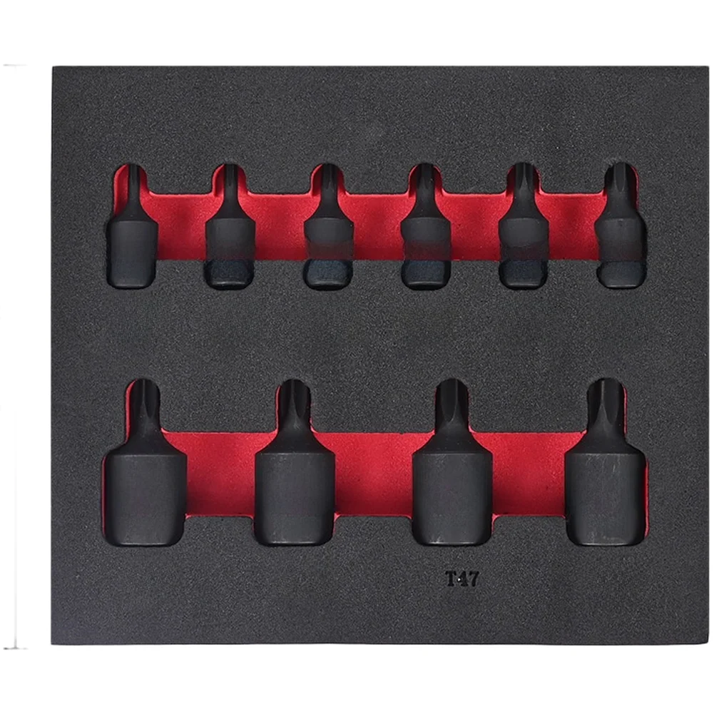 9 10 Piece Socket Bit Set for Pneumatic Tools Compatible with Standard Air Ratchets and Wrenches in Auto Repair