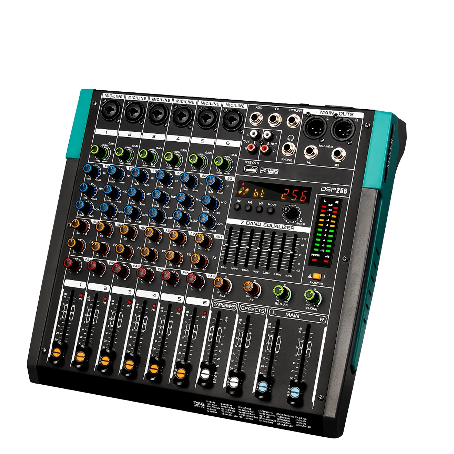 2024 Professional Mixer Audio 6 Mono channel Mixing Console Misturador De Audio