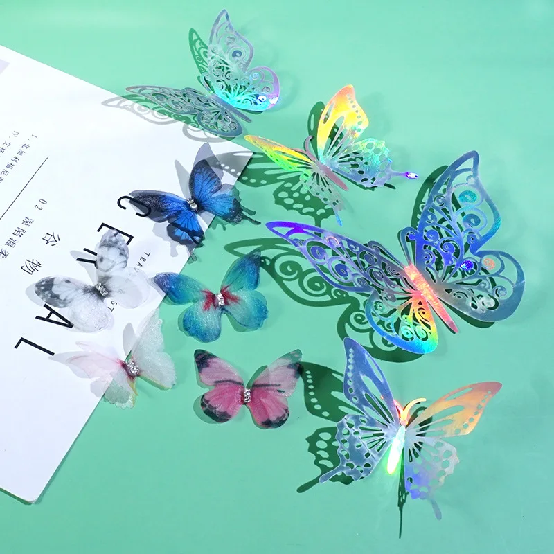 Best Color simulation butterfly patch simple hollow-out butterfly diy miniature scene hair decoration pain packaging accessories