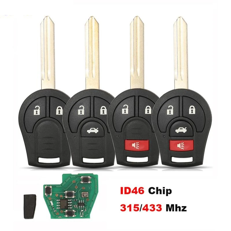 315/433MHZ Remote Key For Nissan Sylphy Cube Juke Rogue Micra Qashqai Altima Maxima Sentra Versa Transmiter CWTWB1U751