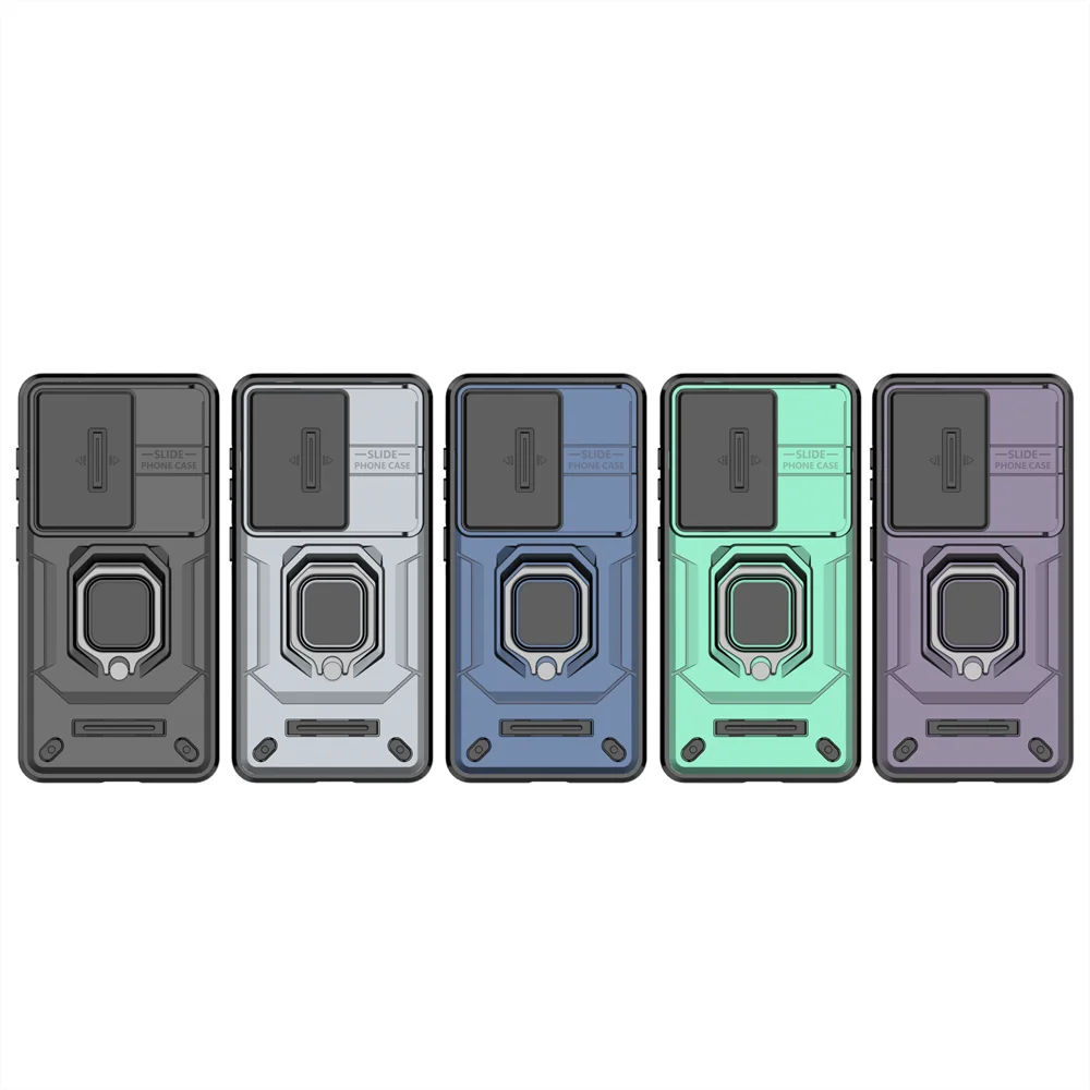 حافظة لهاتف سامسونج جالاكسي S26 بلس الترا 5G حافظة هاتف نافذة دفع منزلقة لهاتف سامسونج S26 S 26 مع غطاء خلفي حلقي Coque #6