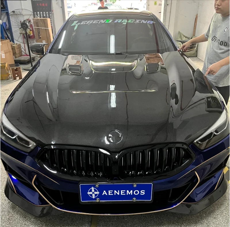 

For BMW G14 G15 G16 840i 850i M-Sport 2019 2020 2021 2022 High Quality Real Carbon Fiber Front Bumper Engine Hood Vent Cover