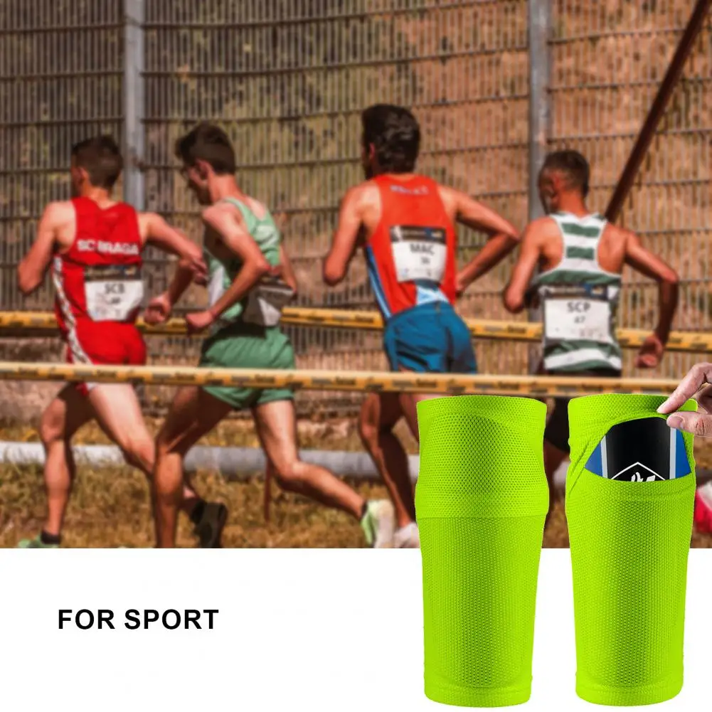 Football Shin Guard Socks Football Shin Guard Sleeves High Elasticity Soccer Socks Slip-resistant Impact Resistant Outdoor Sport