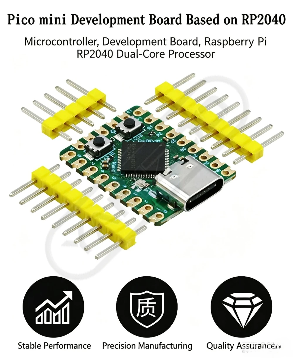 Raspberry Pi Pico Mini RP2040-Zero Mikrocontroller-Entwicklungsboard RP2040 Dual-Core-Prozessor – Detail 1