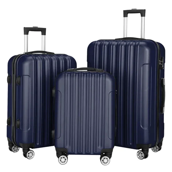 

3-in-1 Multifunctional Large Capacity Traveling Storage Suitcase Luggage Set Navy Blue
