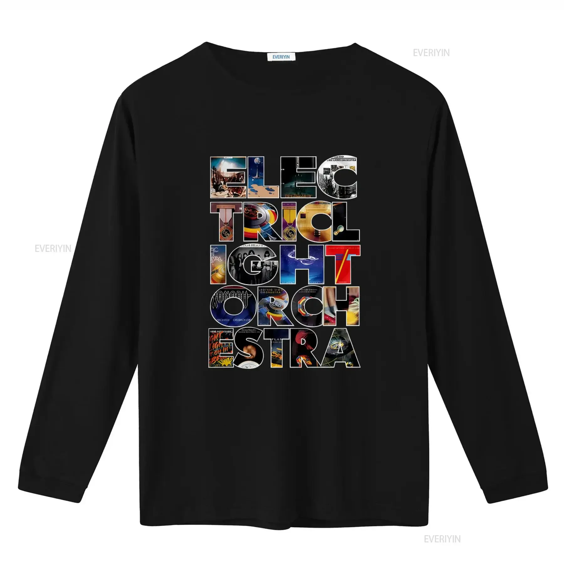 Classic Rock T Shirt Electric Light Orchestra ELO Jeff Lynne Roy Wood Album Cover Print Retro Music Fan  vintage Washed
