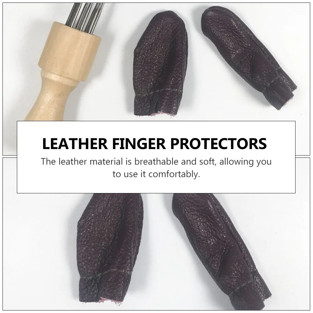 

10Pairs Finger Protectors Durable Soft Breathing Protectors for Knitting Sewing DIY Finger Cots Guards
