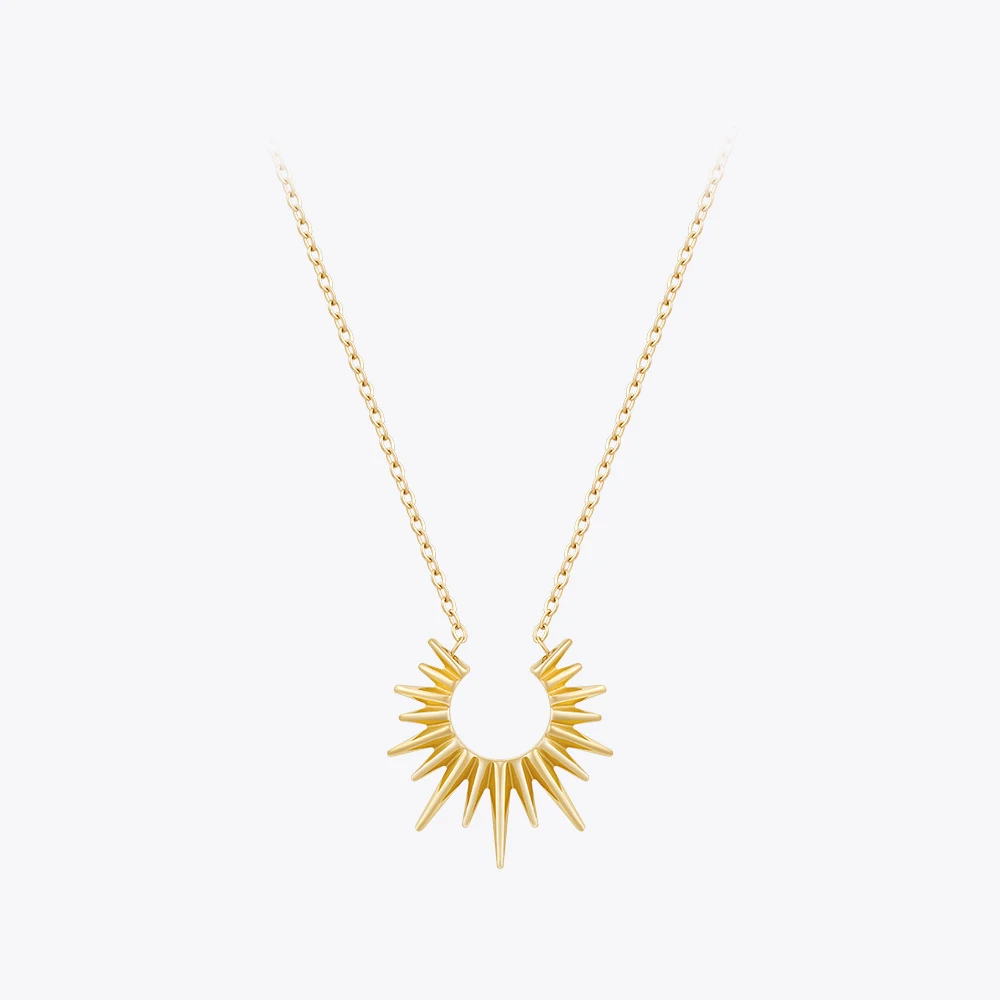 ENFASHION Simple Flower Pendant Necklace For Women's Collares Para Mujer Stainless steel Gold Color Stylish Jewelry Party 243431