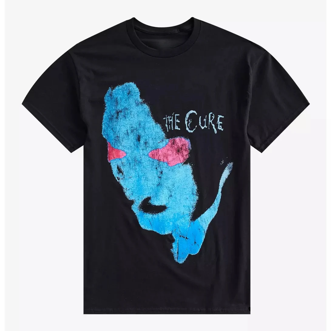 The Cure Blue Face Band T-Shirt Cotton Graphic Tee Men Women Summer Streetwear