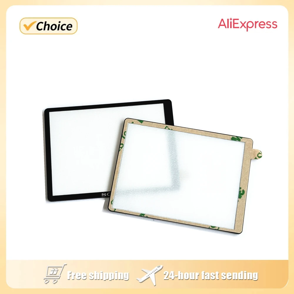 1 unidad/nueva pantalla LCD (acrílica) de cristal exterior para Sony W320 W350 W570 W380 W510 W530 W630, pieza de reparación para cámara digital + cinta adhesiva