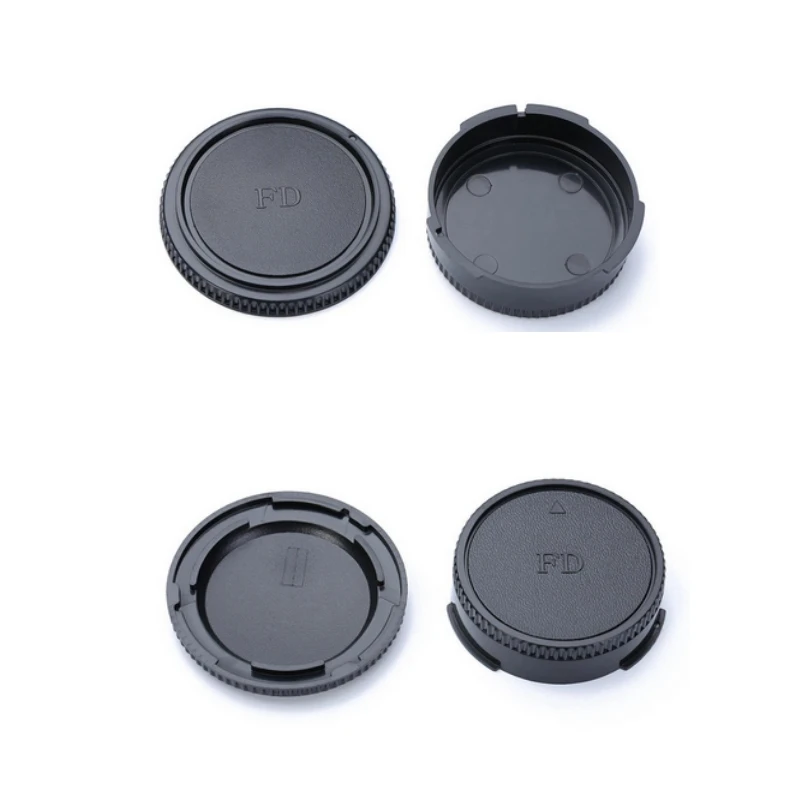 FD Rear Lens Cover+Body Cap Anti-dust Protection Plastic Black For Canon FD mount SLR Camera And Lens