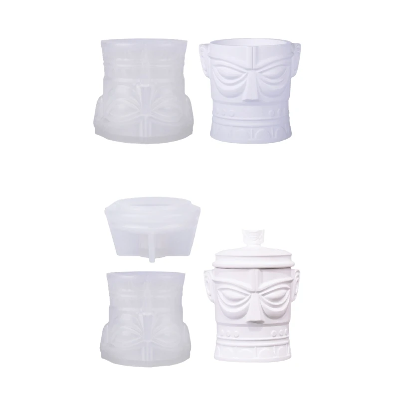 

Professional Silicone Sanxingdui Mask Mould for Handmade Containers Designs