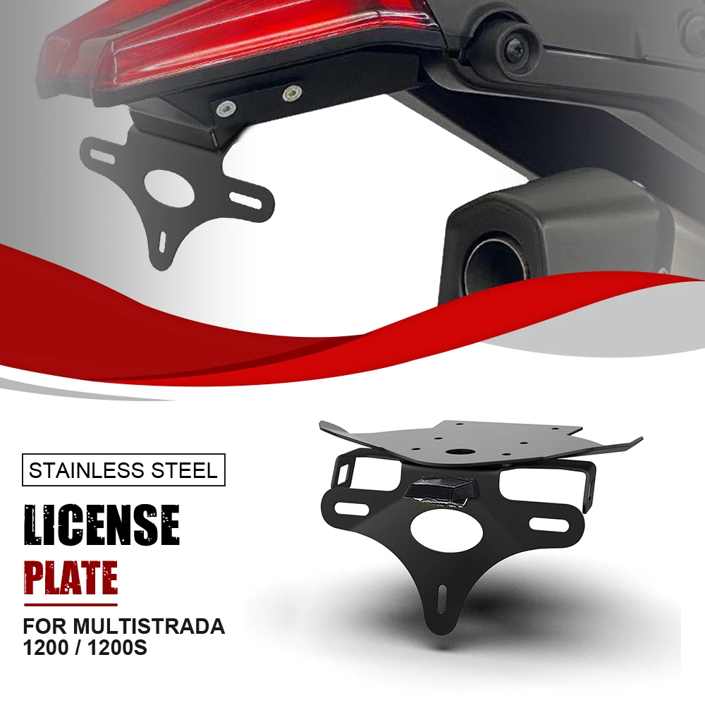 

For Ducati Multistrada 1200 / 1200S 2010-2012-2013-2014 Motorcycle License Plate Rear Relocation Bracket Fender Eliminator Kit