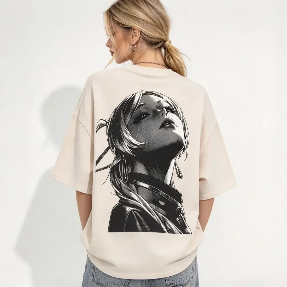 2026 Magic Knight Frieren Printed Fashionable Loose Short-sleeved Simple Round-neck T-shirt for Women T-shirt Top