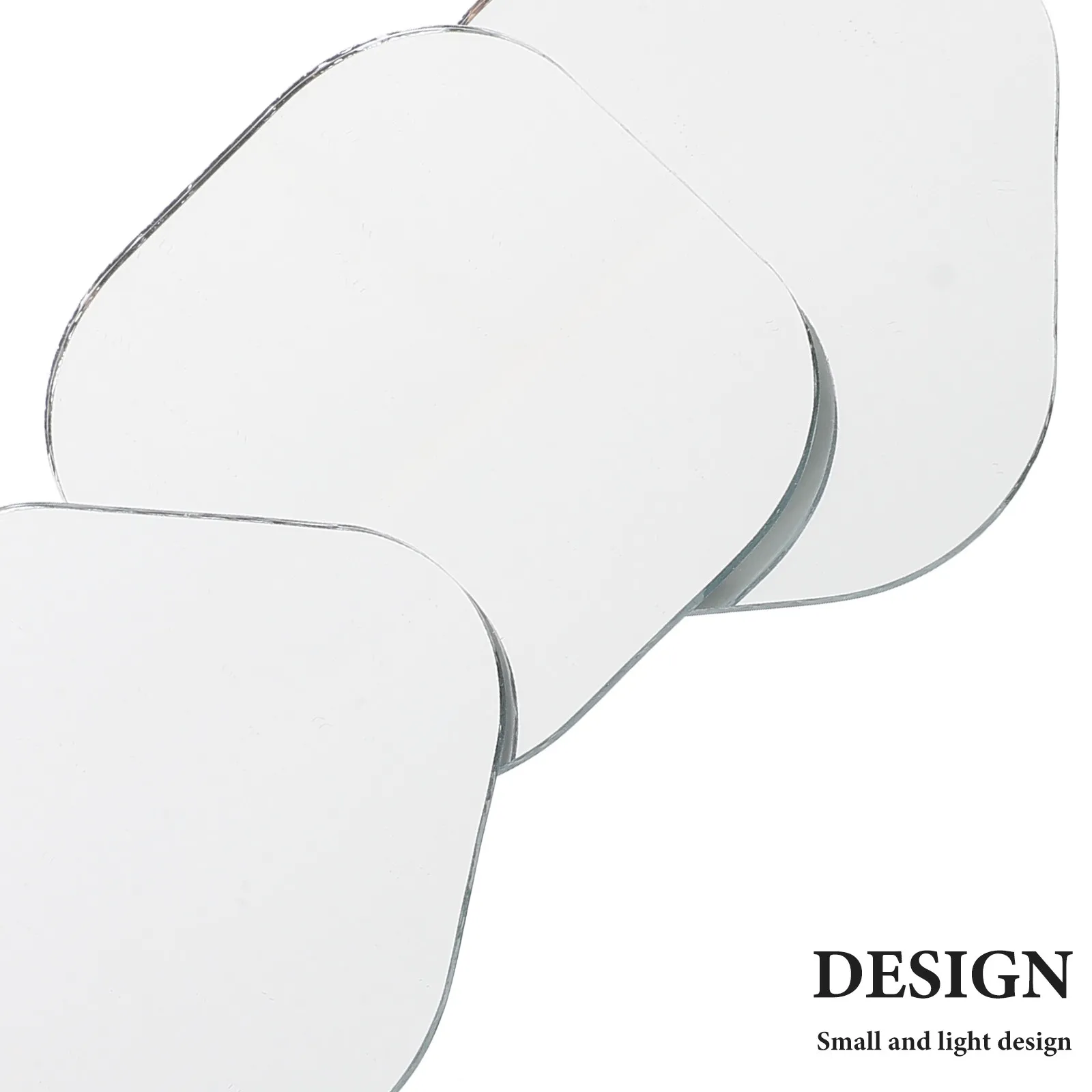 

10 мини-зеркал для поделок, макияжа, портативные, белые, стеклянные, для DIY