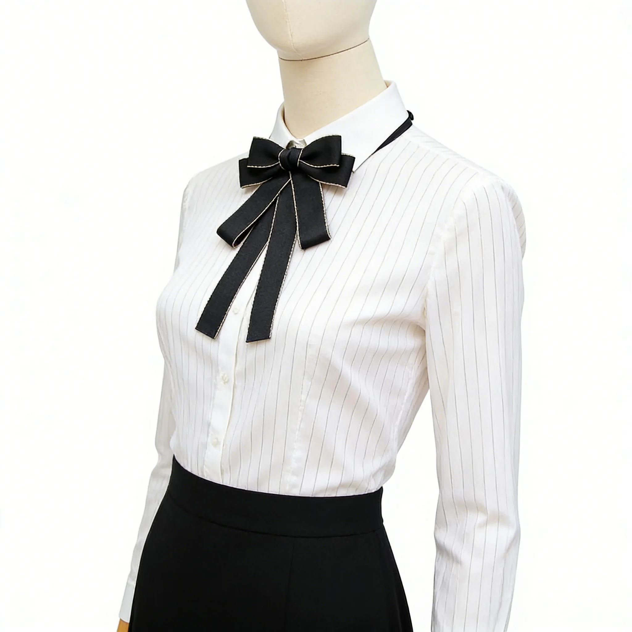 Vintage Fashion Retro muszka broszka biżuteria wstążka Party broszki dla kobiet dziewczyn płaszcz do koszuli garnituru kołnierz szpilki akcesoria prezenty — zdjęcie 4